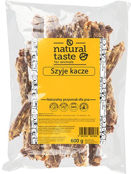 Piper Natural Taste przysmak gryzaki dla psa szyje kacze 600 g