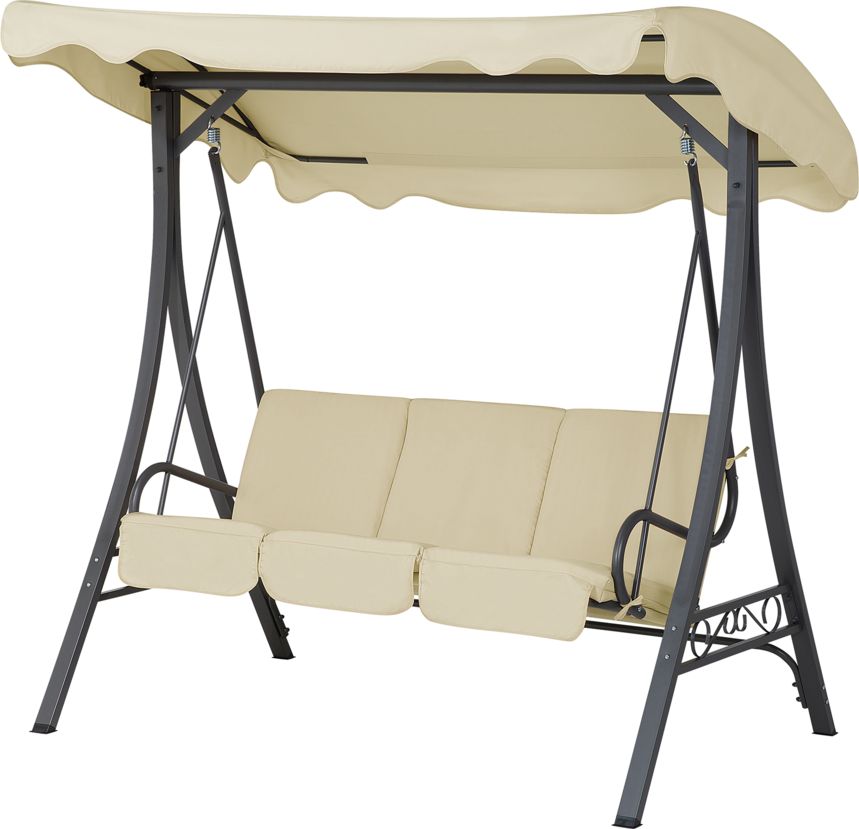 Beliani Huśtawka ogrodowa beżowa GARBO