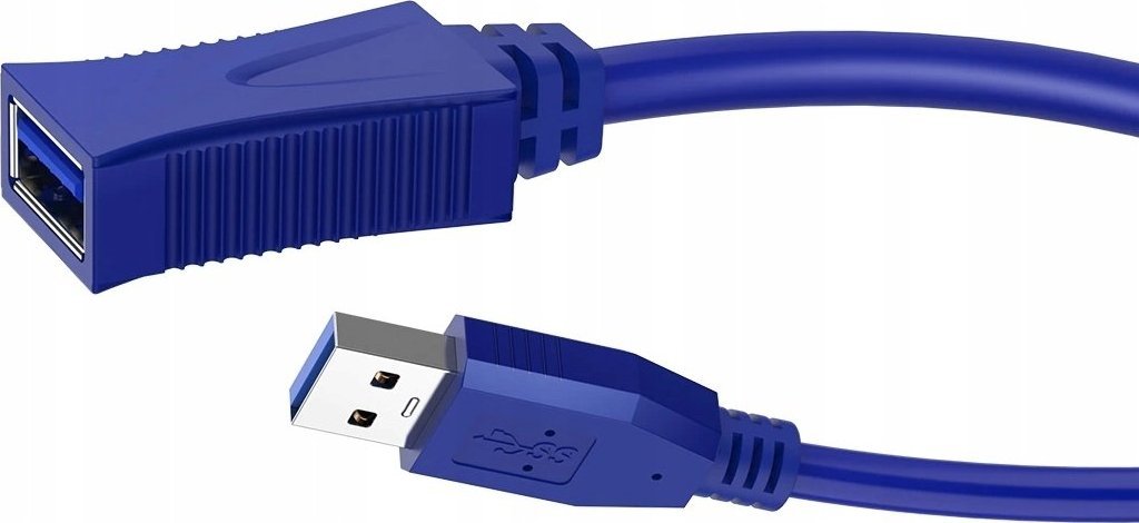 Kabel USB Pawonik USB-A - USB-A 1 m Niebieski (231)