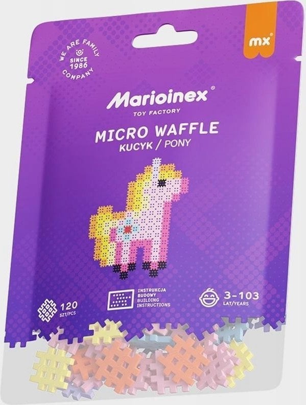 Marioinex *****Klocki micro waffle 120szt Kucyk 05876