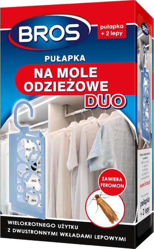 Bros Pułapka DUO na mole ODZIEŻOWE + wkłady