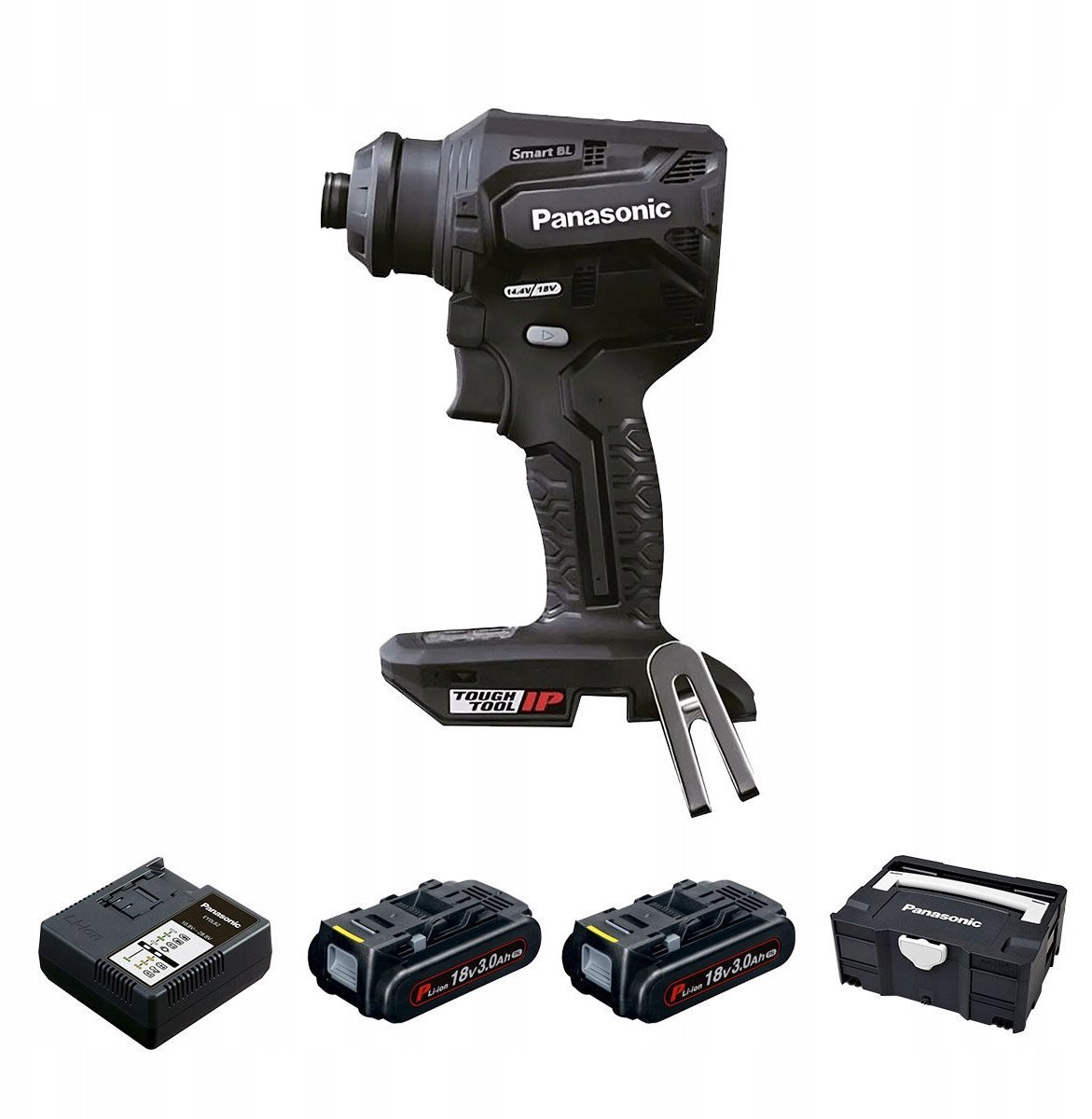 Wiertarko-wkrętarka Panasonic Kompaktowa i lekka wiertarko-wkrętarka 18V Panasonic EY1DD2N18A2B32 w systeinerze, 2 x 18V/3,0 Ah i ładowarka