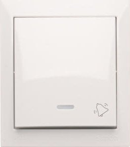 Kontakt-Simon Simon Aquaclick Przycisk dzwonek z podświetleniem, 10 AX, 250 V biały ACD1L/11