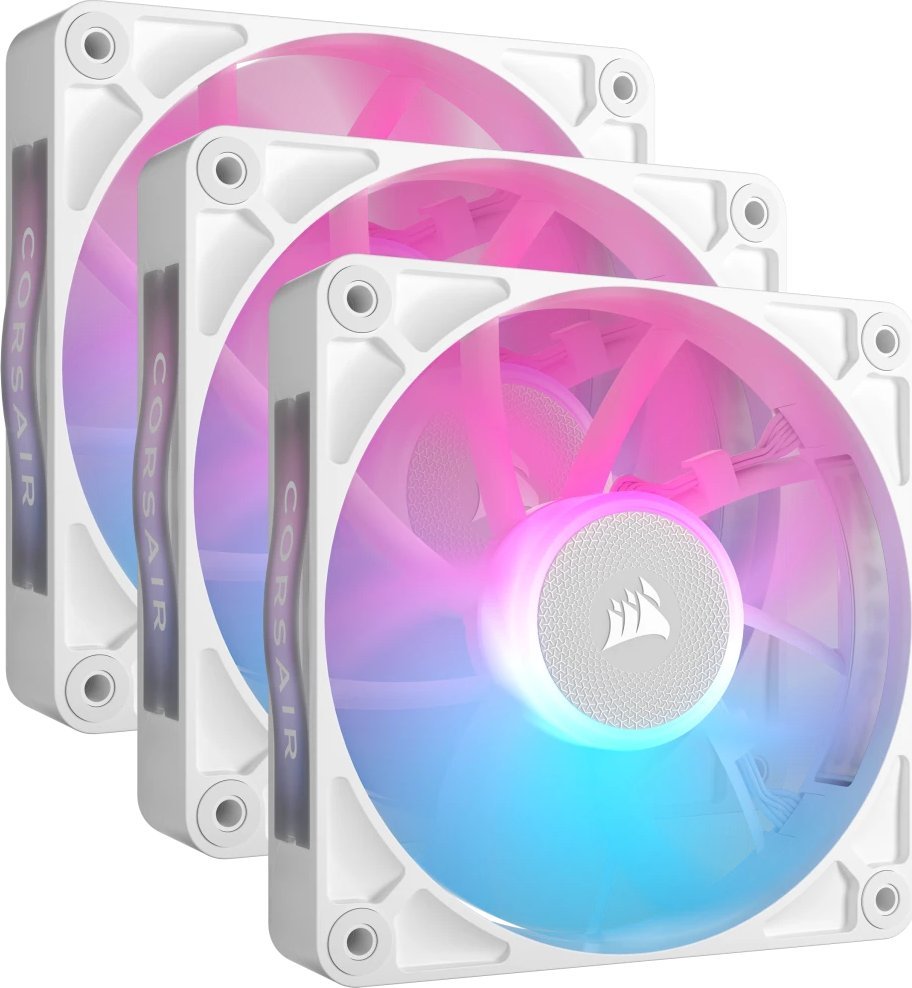 Wentylator Corsair iCUE LINK RX120 RGB Biały 3-pack (CO-9051022-WW)