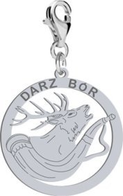 Radziszewska Jewellery Srebrny CHARMS DARZ BÓR DEDYKACJA