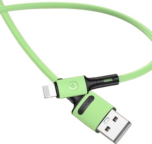 Kabel USB Usams USB-A - Lightning 1 m Zielony (69867-uniw)