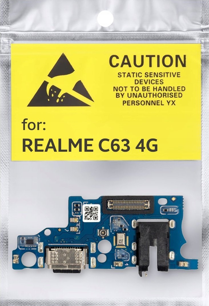 ORYGINAŁ OEM PŁYTKA GNIAZDO ŁADOWANIA USB ZŁĄCZE DO REALME C63 4G