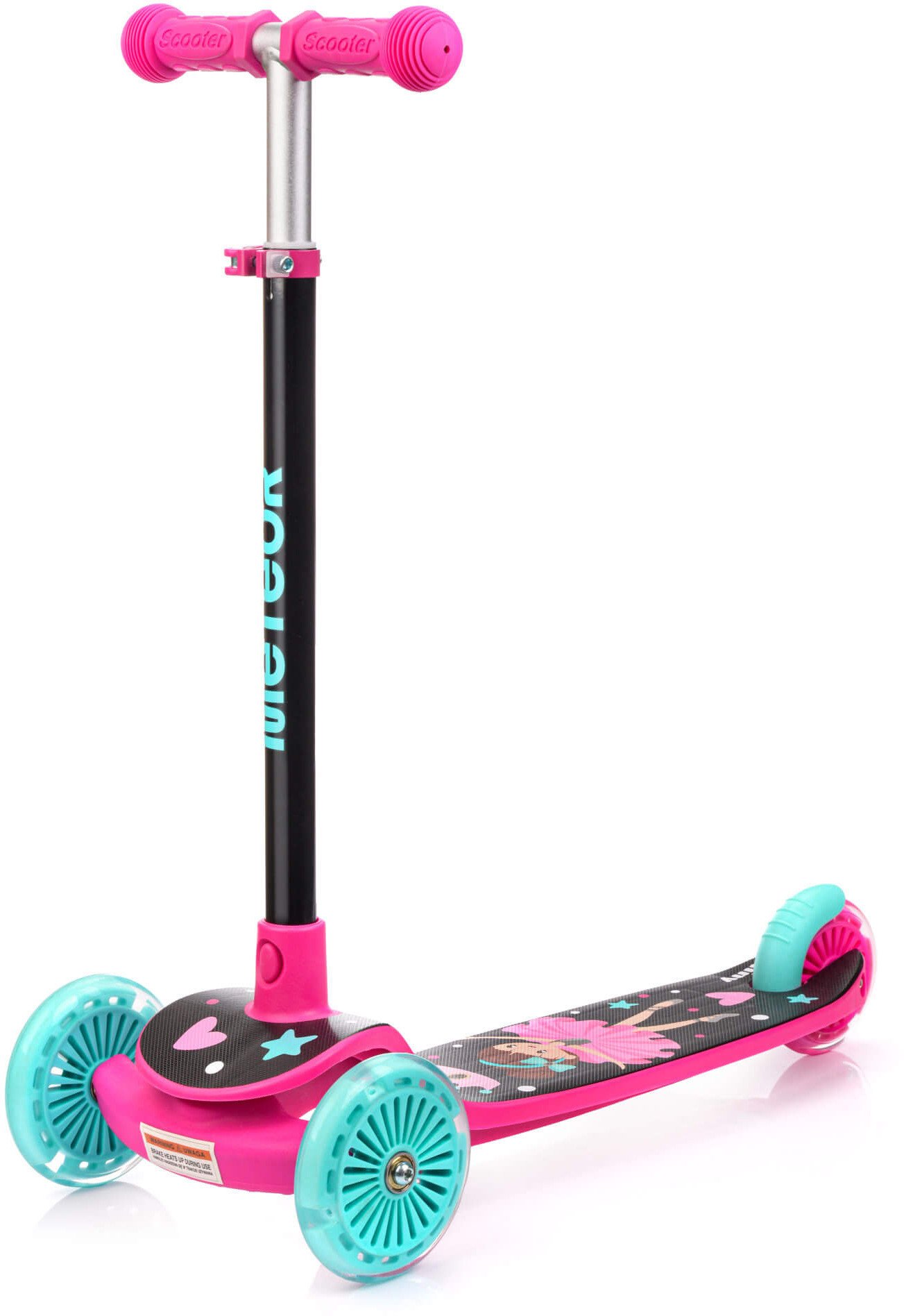 Hulajnoga trójkołowa Meteor Funny różowy Uniwersalny