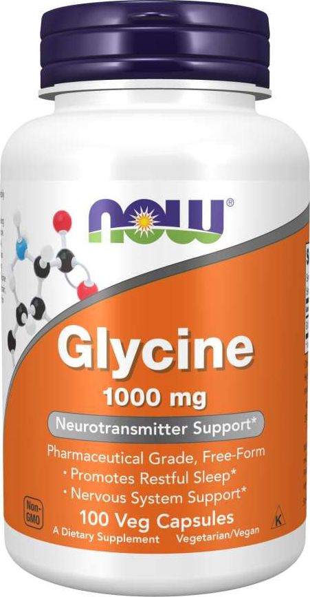 NOW Foods Glycine 1000mg 100 Vcaps.