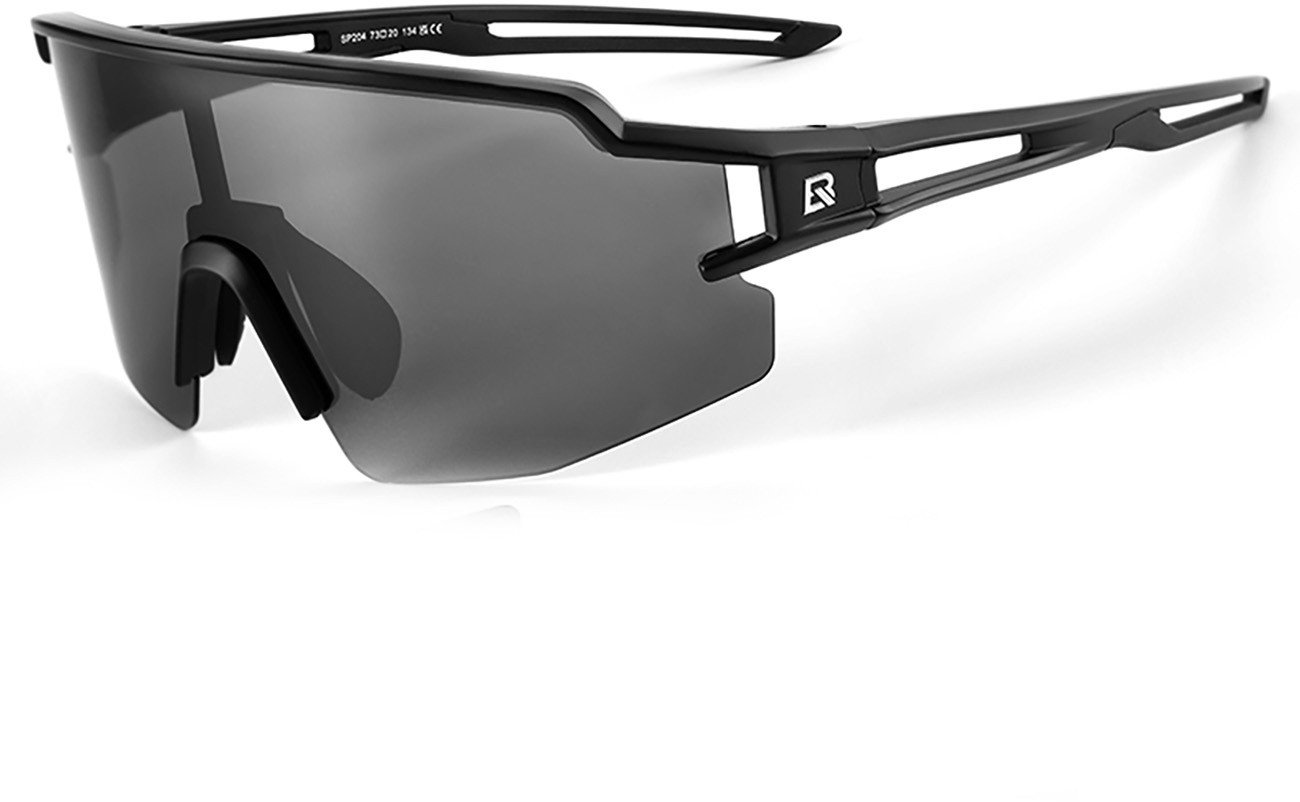 Okulary rowerowe Rockbros polaryzacyjne z ochroną UV i wkładką korekcyjną 14120008006 szare szkła - czarne