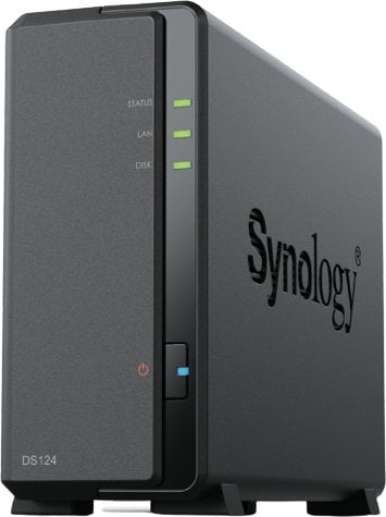 Serwer Synology Synology DiskStation DS124 serwer danych NAS sieć LAN Czarny RTD1619B