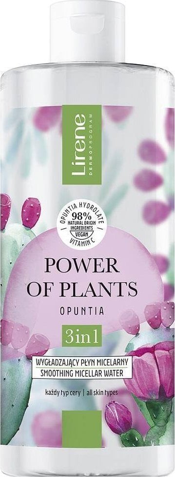 Lirene Power of Plants Wygładzający płyn micelarny 3w1 Opuncja 400ml