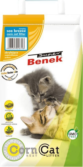 Żwirek dla kota Super Benek Żwirek dla kota Certech Corn Cat Morska Bryza 14 L
