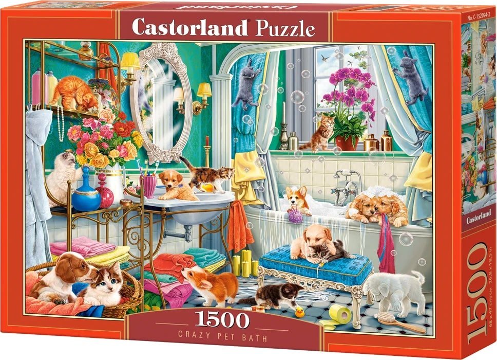Castorland Puzzle Crazy Pet Bath 1500 elementów