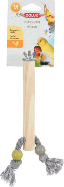 Zolux ZOLUX Drewniana żerdka ze sznurkiem M