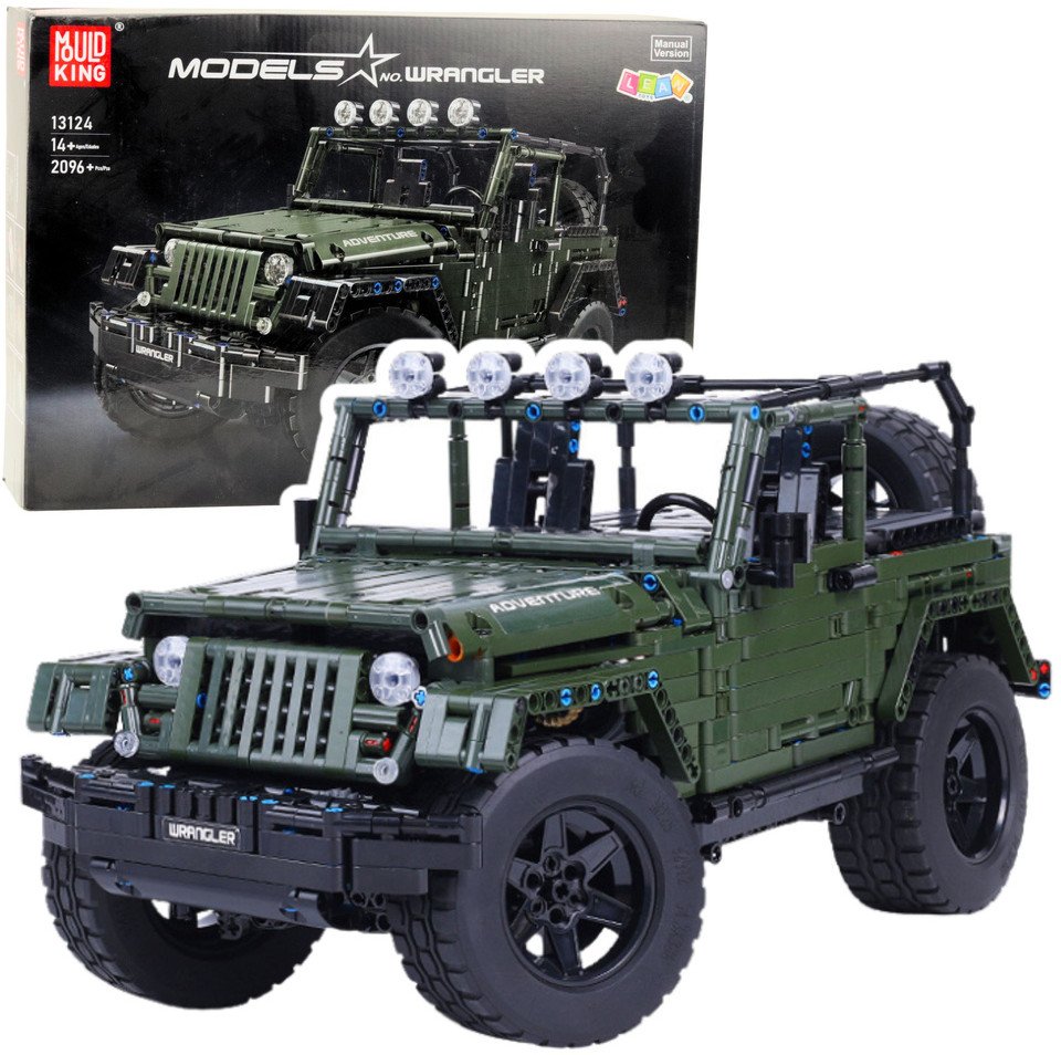 Klocki Konstrukcyjne Auto Terenowe Zielony Khaki 2078 el.