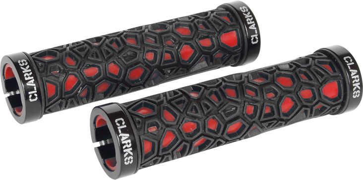 Clarks Chwyty kierownicy CLARK'S CLO208 LOCK-ON czarno-czerwone klamry czarne