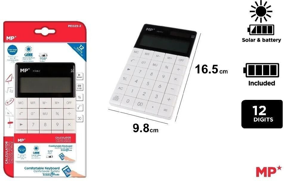 Kalkulator solarny czarno-biały