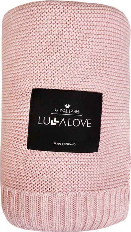 LullaLove Bambusowy kocyk 80x100 cm Pudrowy Róż Lullalove