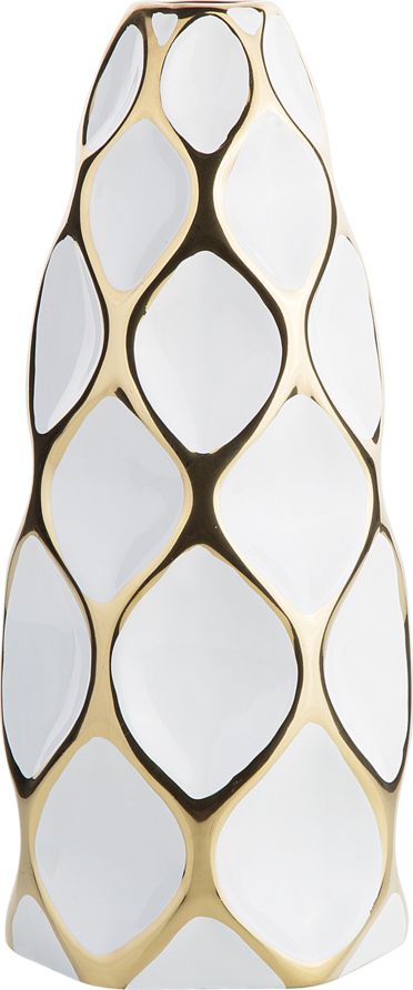 Beliani Wazon na kwiaty biały AVILA