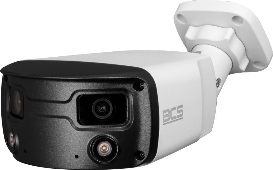 Kamera IP BCS Kamera tubowa panoramiczna IP 4Mpx BCS-P-PIP2X4FCL3-Ai1, NightColor, WhiteLight, mikrofon, głośnik