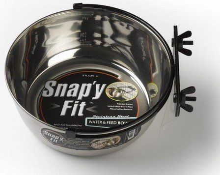 Midwest Snap'y Fit Miska stalowa do klatki 2000ml