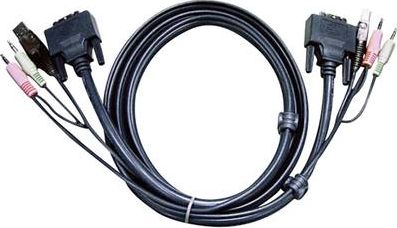 Aten Kable KVM, 3m, Czarny (2L-7D03U)