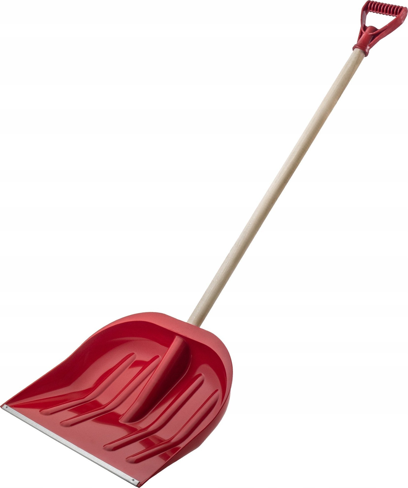 Kadax Łopata Szufla Do Śniegu Drewniany Trzon Czerwona