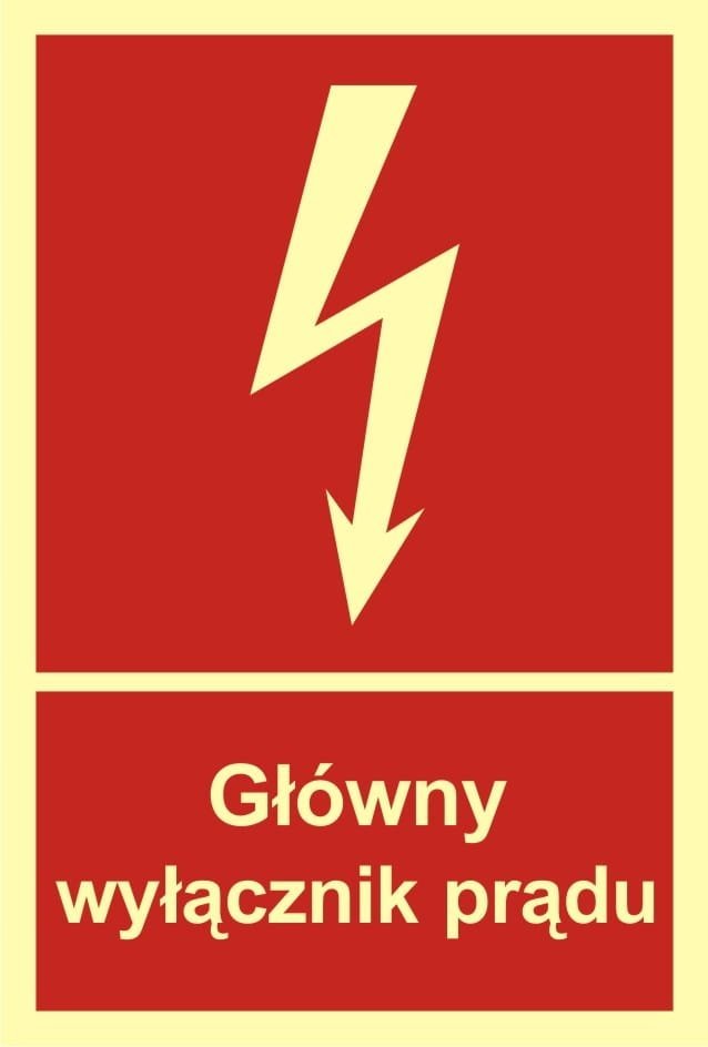 TD Systems Główny Wyłącznik Prądu - Znak Świecący 15X22 Ppoż Signproject Bc008_150X222_Ps 5904937055001