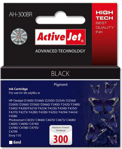 Tusz Activejet AH-300BR (HP CC640EE nr 300) Black