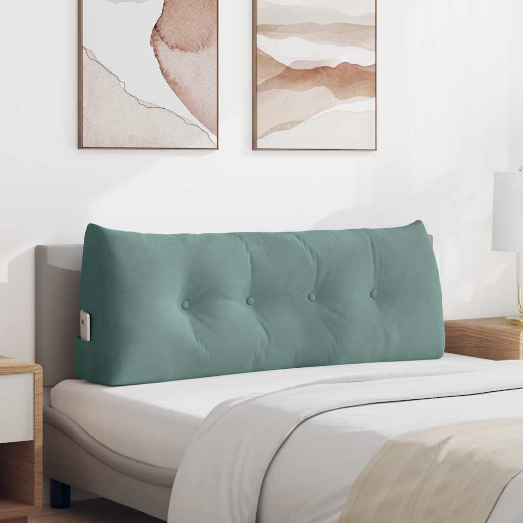 vidaXL Poduszka na plecy Zielony turkusowy 120 x 24 x 50 cm Aksamit