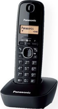 Telefon stacjonarny Panasonic Panasonic KX-TG1611FXH Cordless phone, Black / LCD / Memory 50 numbers / Memory for 50 incoming numbers / (10levels) Aut