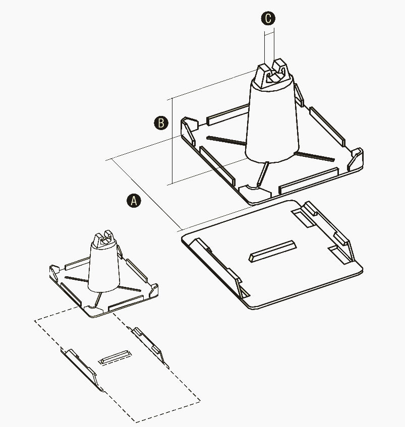 Elko-Bis Uchwyt z tworzywa 102x70mm