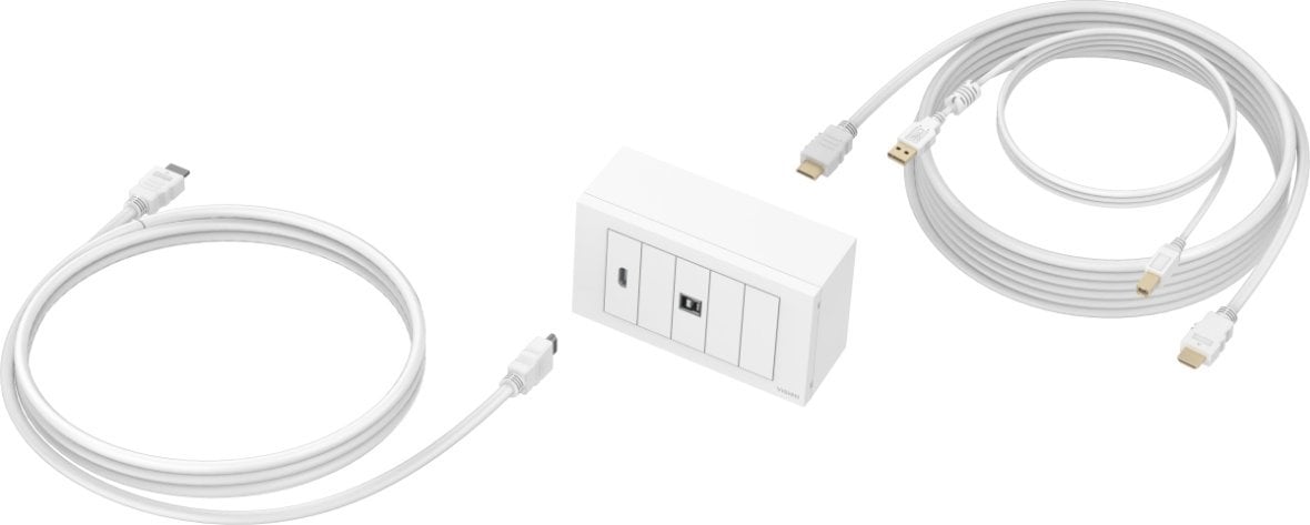 Vision VISION Techconnect Modulares AV-Panel mit Kabeln - LEBENSLANGE GARANTIE - 3 Meter Kabel - 4K bei 60 Hz - Einfaches Paket zur Installation von T