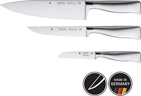 WMF Zestaw noży WMF Grand Gourmet, sztuki 3, specjalna stal ostrza, kute noże 3, cięcie wydajności, nóż kuchenny