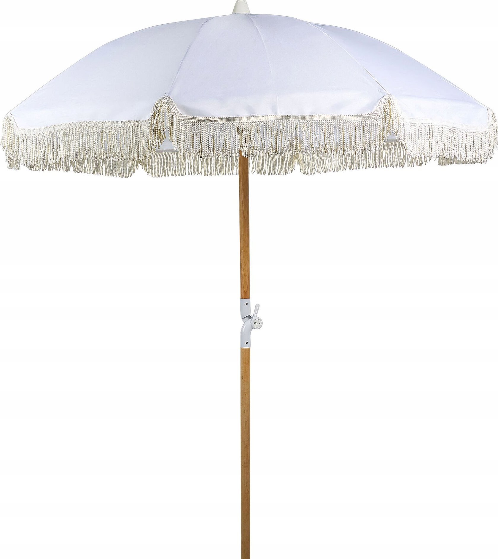 Beliani Parasol ogrodowy ⌀ 150 cm biały MONDELLO