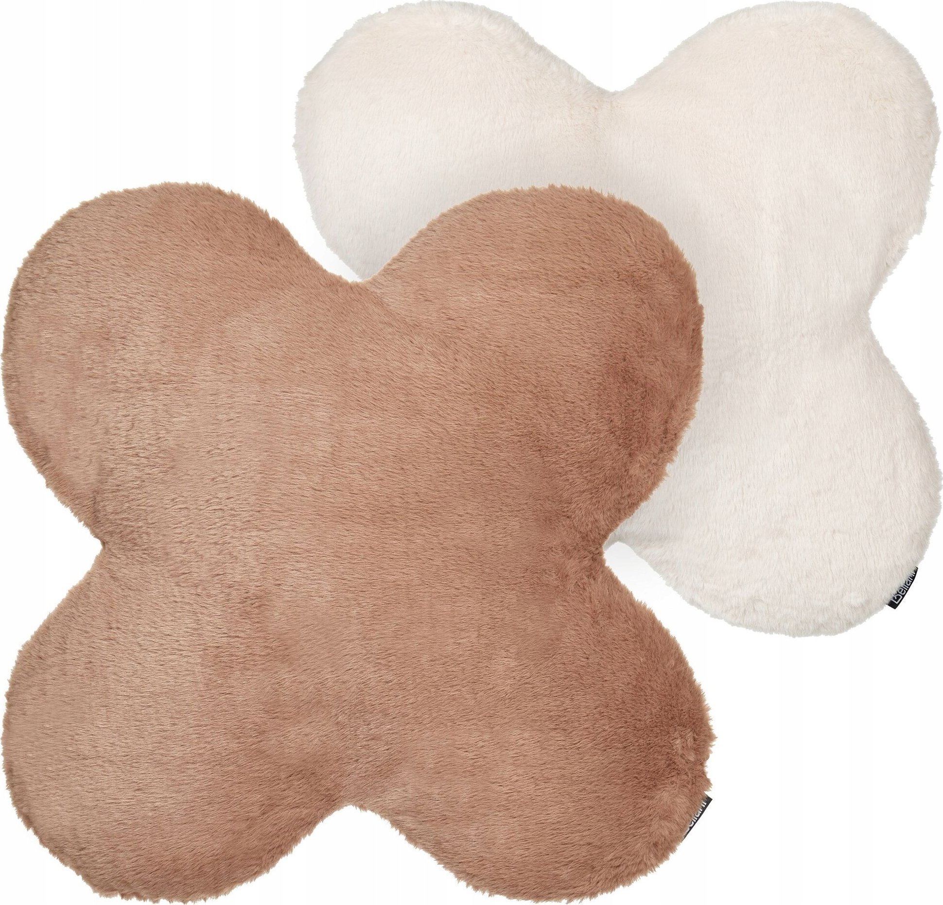 Beliani 2 poduszki dekoracyjne 54 x 54 cm beżowa i jasnobrązowa ACHILLEA