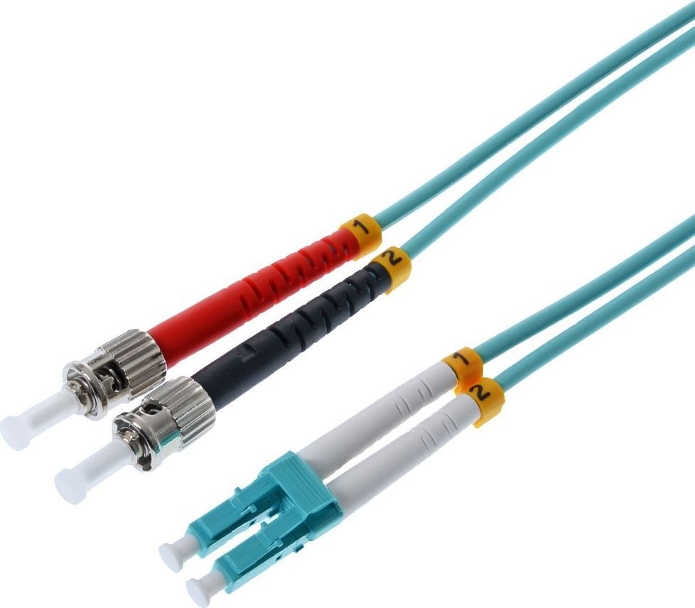 helos Helos LWL Patchkabel LC/ST Duplex 50/125µm OM3 aqua 1,0m