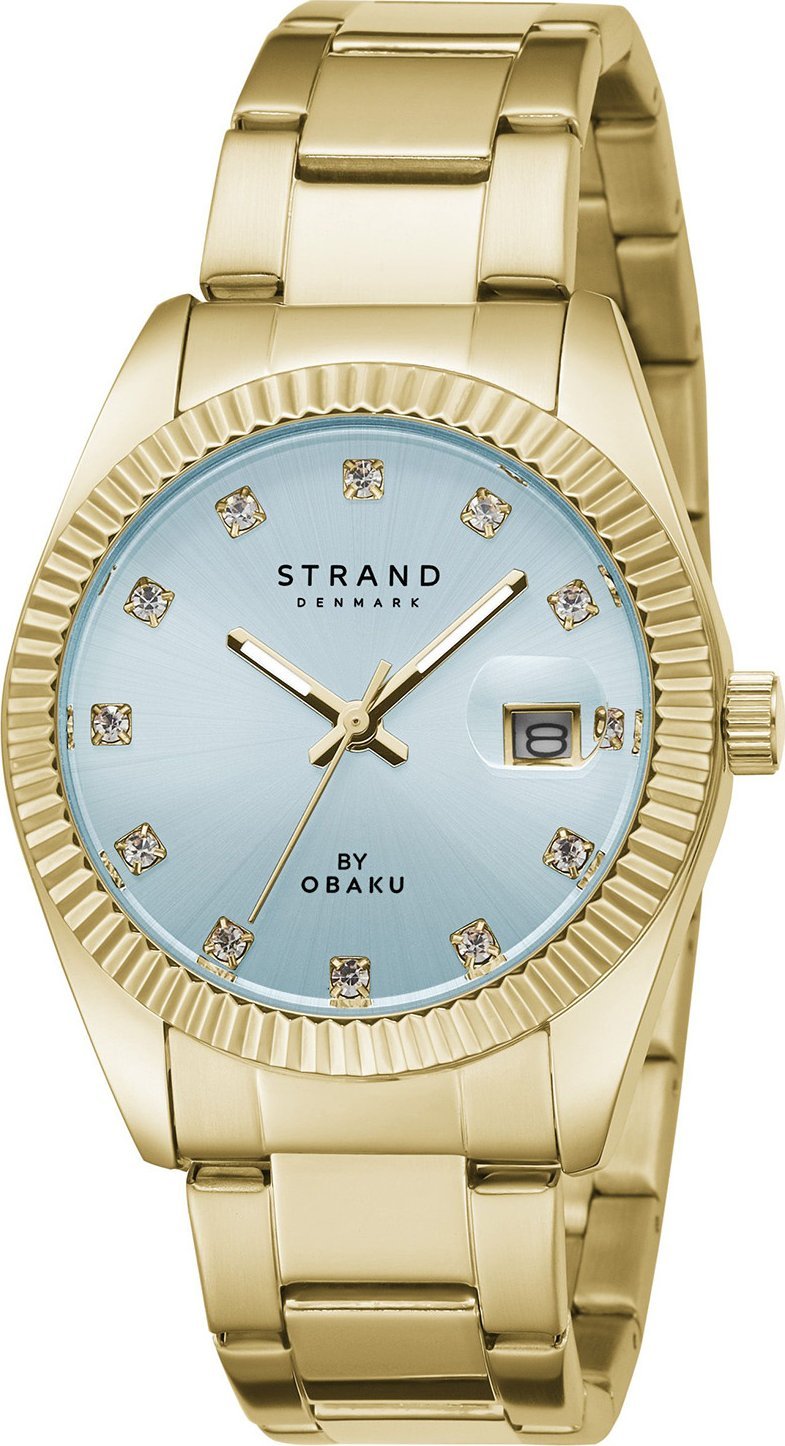 Zegarek Strand Zegarek damski Strand S721LDGMSG CYRKONIE złoty