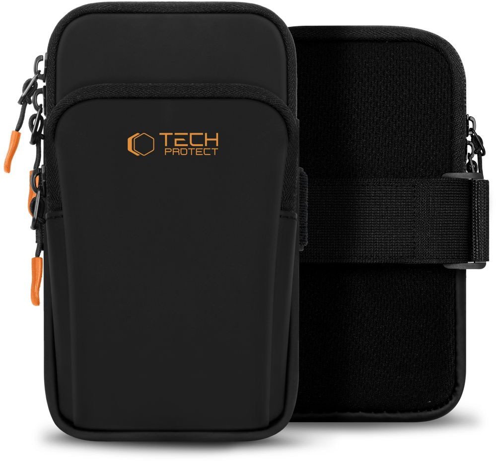 Etui na ramię Tech-Protect M7 Universal Sport Armband Black/orange