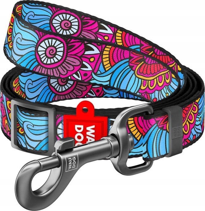 Collar Smycz dla psa Waudog nylonowa, wzór "Lato", szer. 25 mm, dł. 152-183 cm
