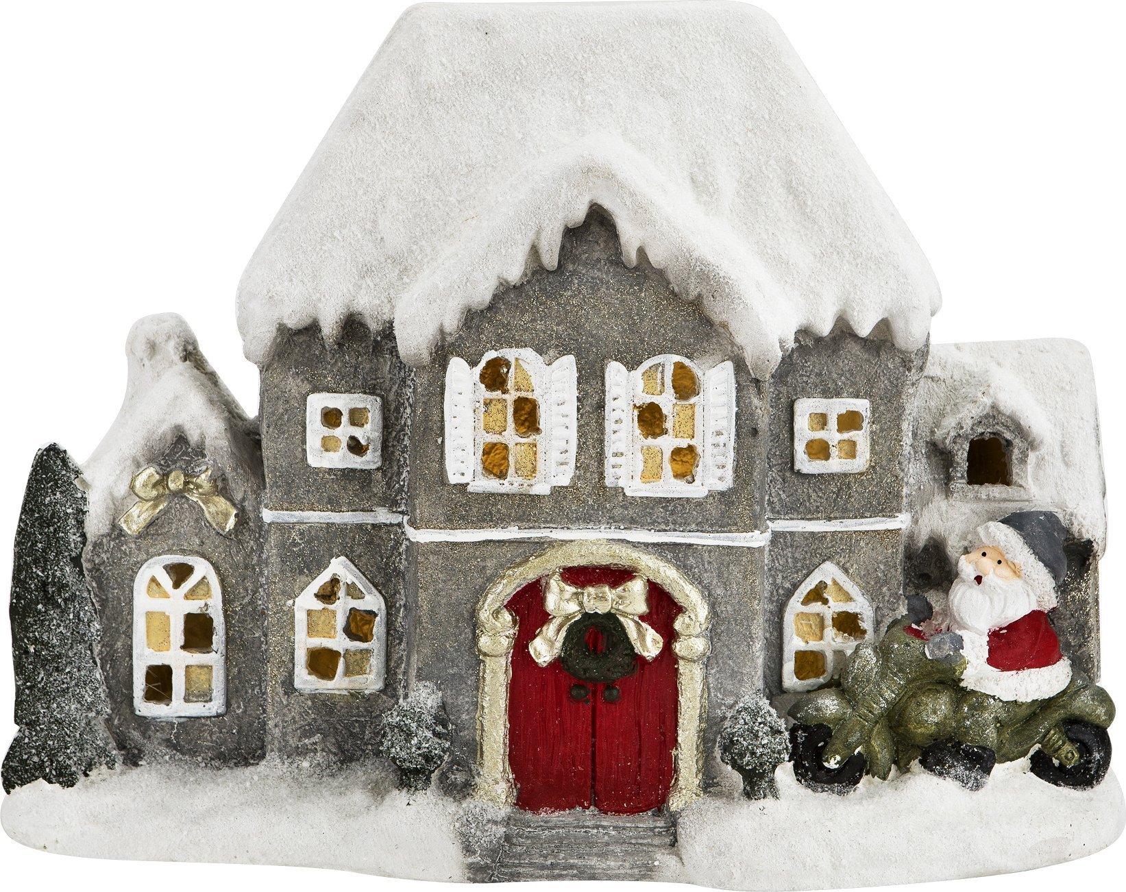 Ewax Figurka ozdobna Domek świecący LED z dźwiękiem