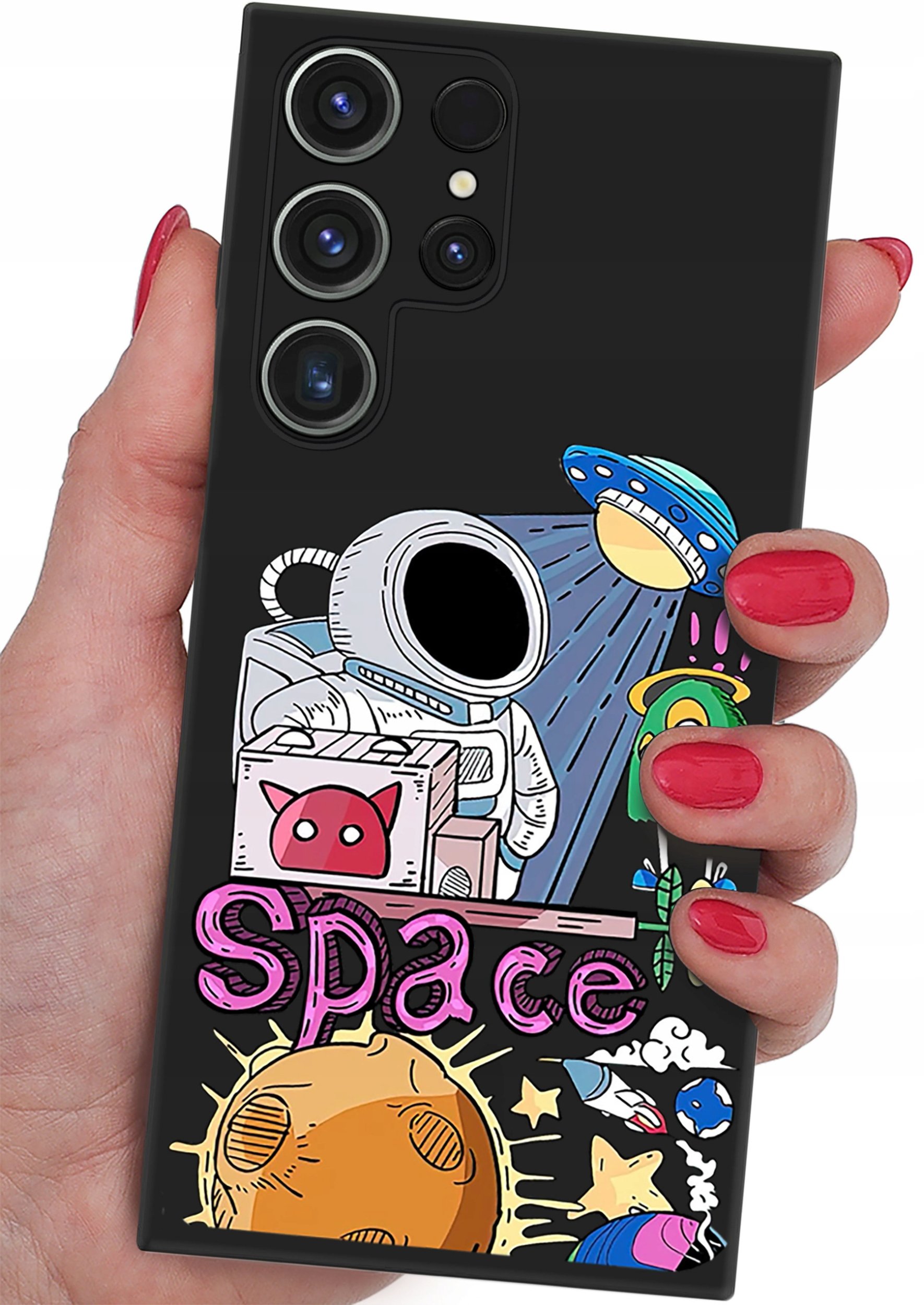 ETUI do Samsung Galaxy S24 Ultra CASE WZORY SOFT MATT PLECKI + SZKŁO 9H