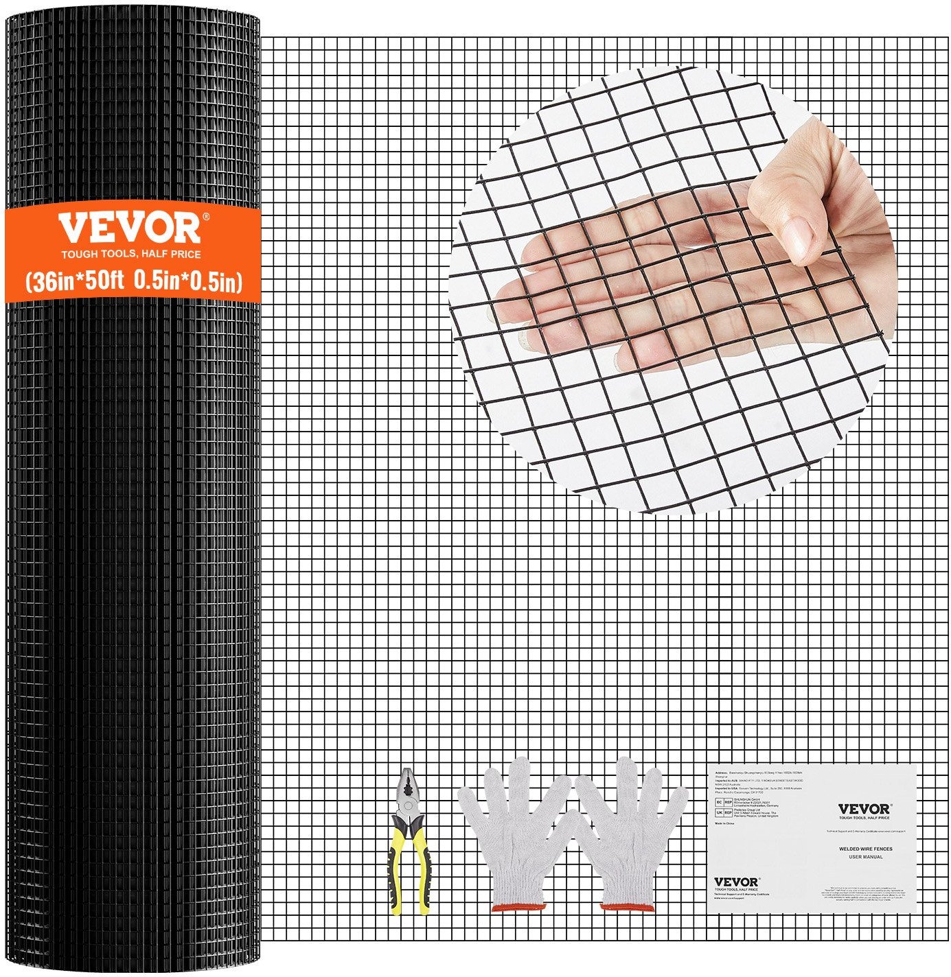 Siatka Hodowlana Metalowa Ogrodowa Ocynkowana 0,91x15,24 m