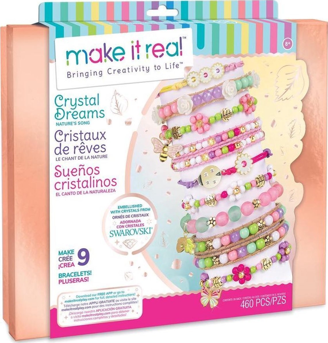 Make it real Make it Real Zestaw do tworzenia bransoletek Crystal Dreams: Nature's Tale z kryształkami Swarovskiego