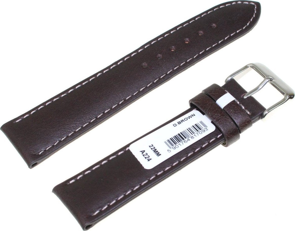 Chermond Skórzany pasek do zegarka 22 mm A224.22 brązowy