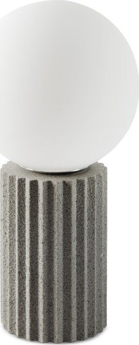 Lampa stołowa Eurofirany Lampa stołowa kula ASPEN 16X16X40 biała + szara