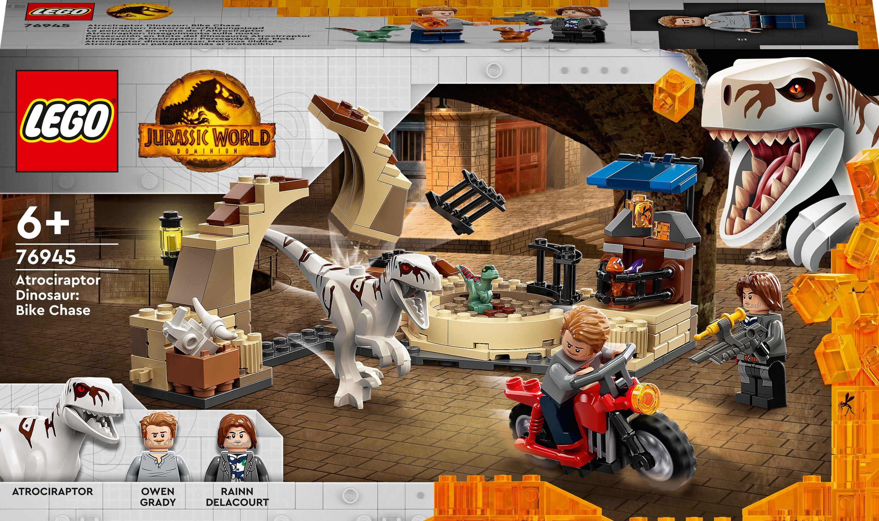 LEGO Jurassic World Atrociraptor: pościg na motocyklu (76945)