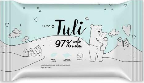 Luba Tuli Chusteczki dla dzieci nawilżane z Wodą i Aloesem 60 szt.