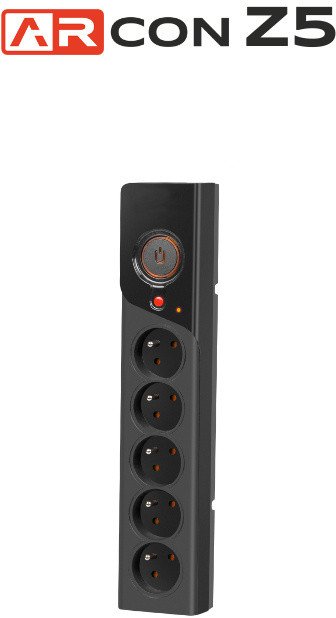 Listwa przeciwprzepięciowa 5 gniazd o długości 1,5m Czarna ARcon Z5 firmy Armac